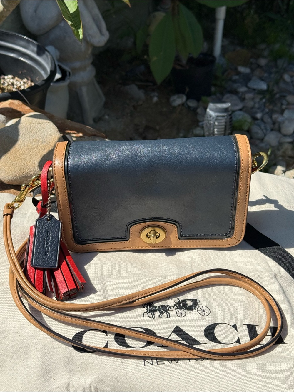 Rare Complete Coach Legacy Crossbody Bag with original double HangTag & Dustbag